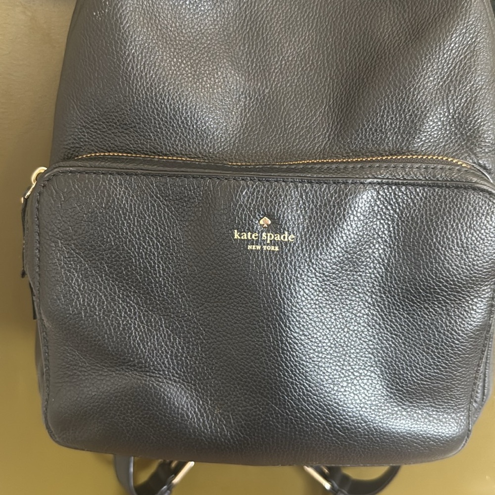 Kate Spade Black Leather Mini Nicole Larchmont Backpack - Picture 2 of 10